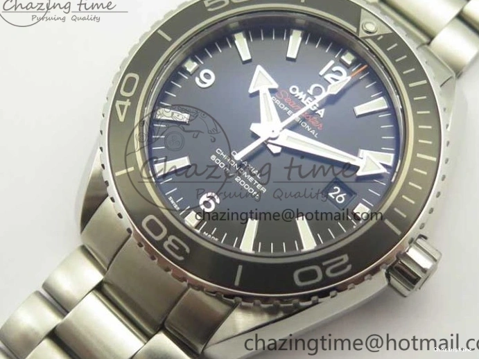 0208 EyeCatching Planet Ocean Professional Ceramic Bezel 45.5mm 1:1 VSF Best Edition Silver Markers on SS Bracelet A8500 Super Clone 8050